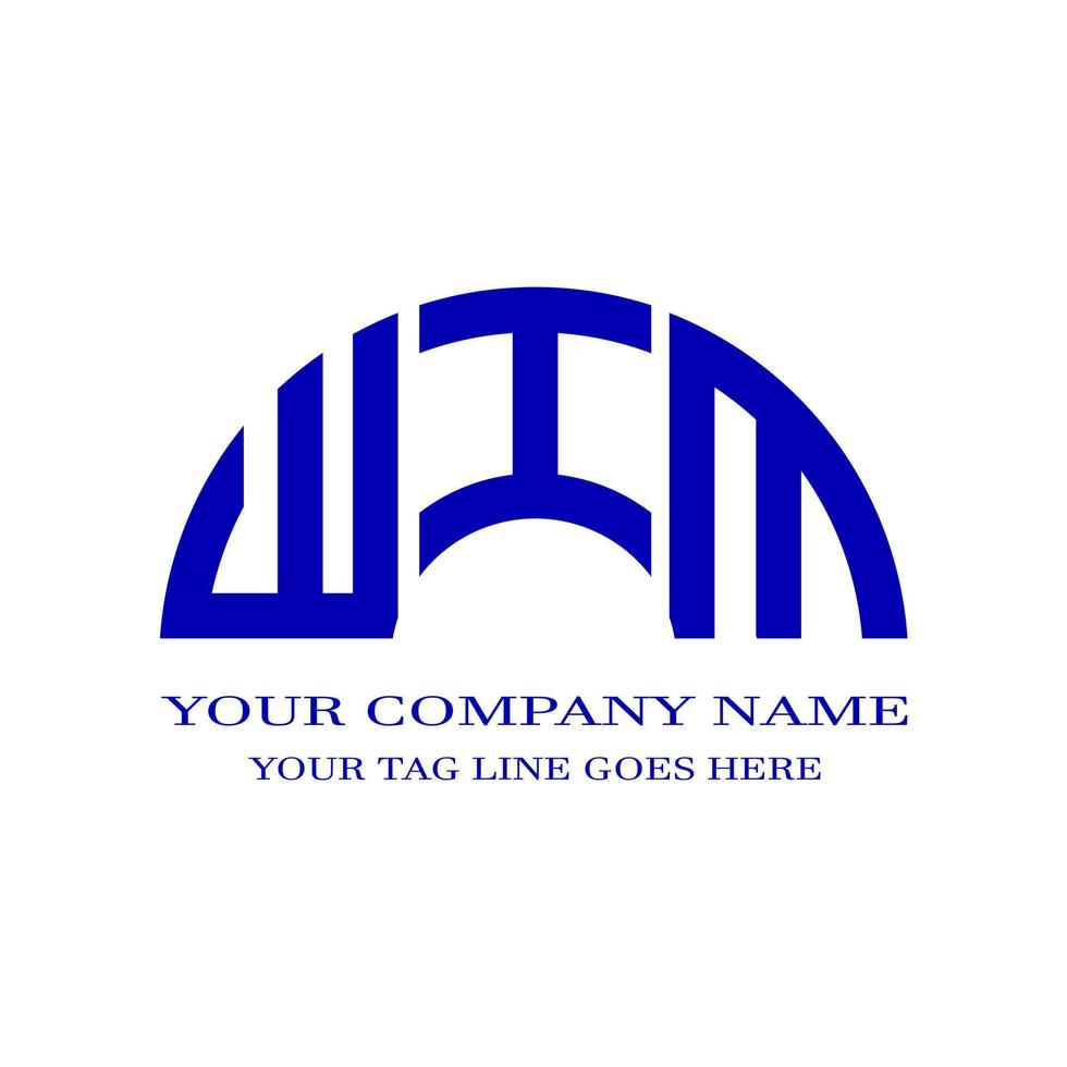 WIM letter logo creative design with vector graphic