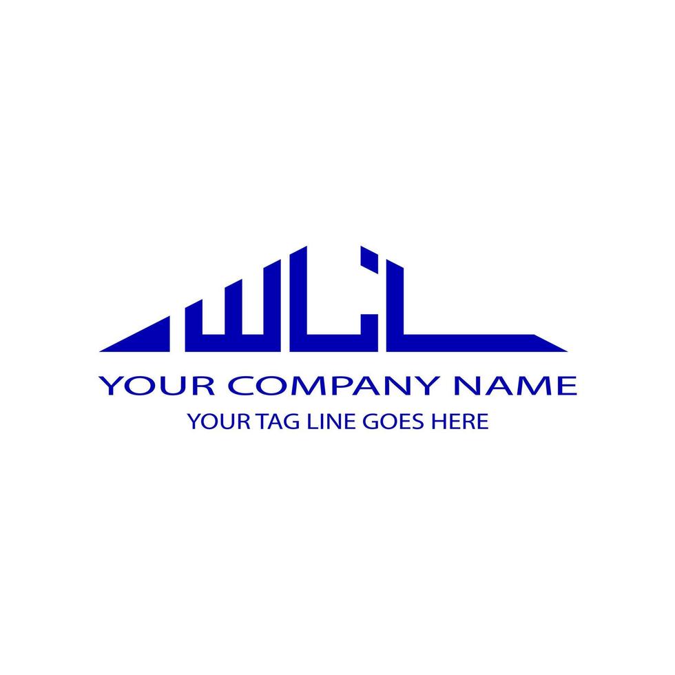 WLL letter logo creative design with vector graphic