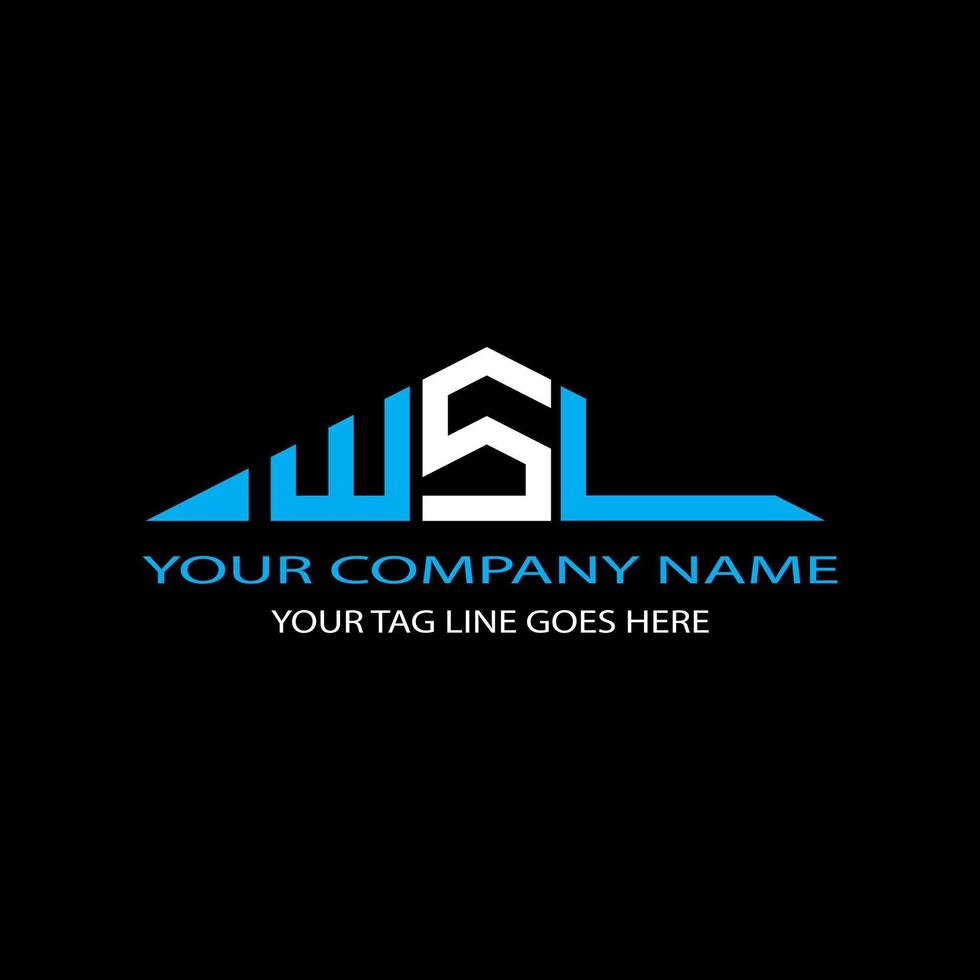 WSL letter logo creative design with vector graphic