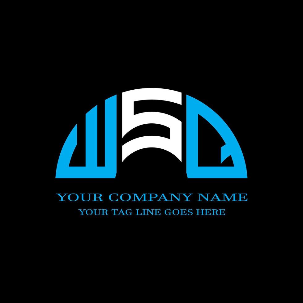WSQ letter logo creative design with vector graphic