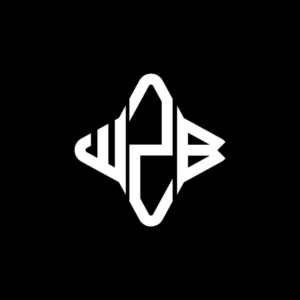 WZB letter logo creative design with vector graphic