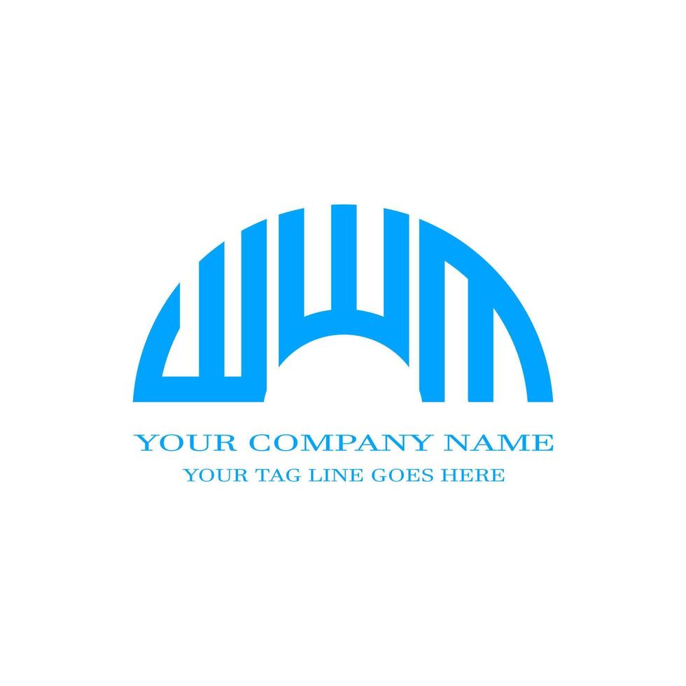 WWM letter logo creative design with vector graphic