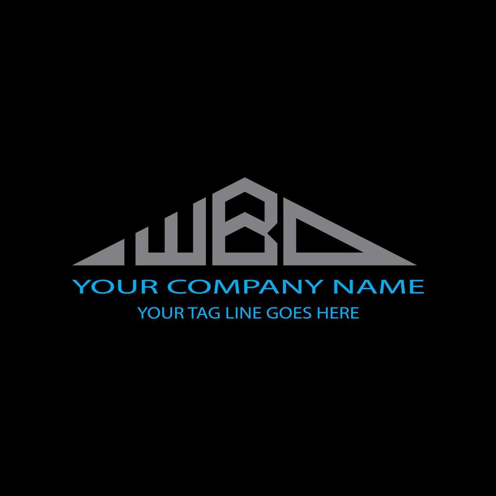 WBD letter logo creative design with vector graphic