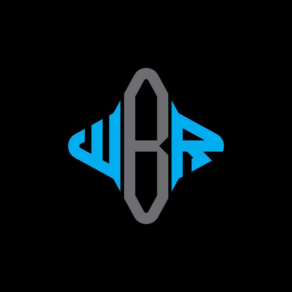 WBR letter logo creative design with vector graphic
