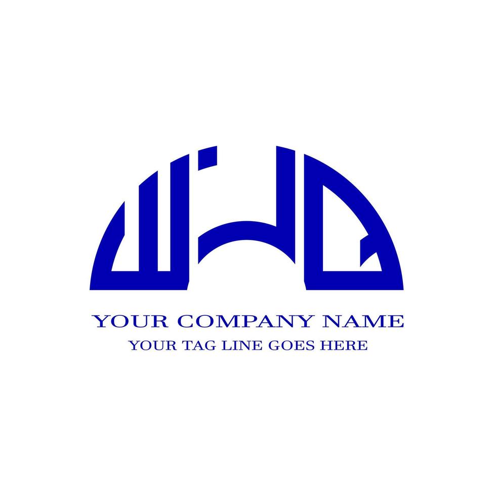 WJQ letter logo creative design with vector graphic