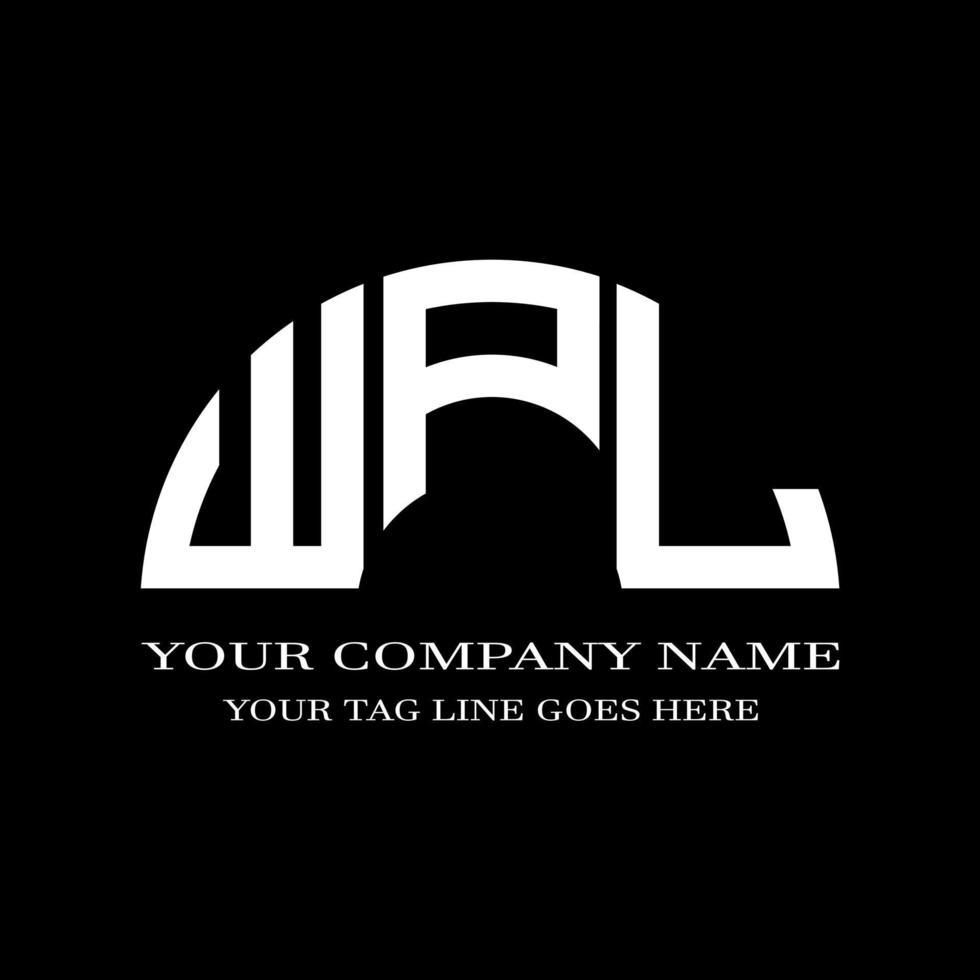 WPL letter logo creative design with vector graphic
