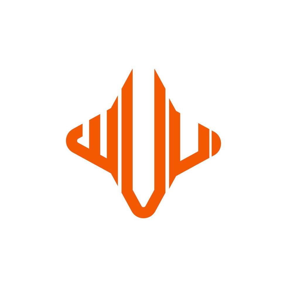 WUU letter logo creative design with vector graphic