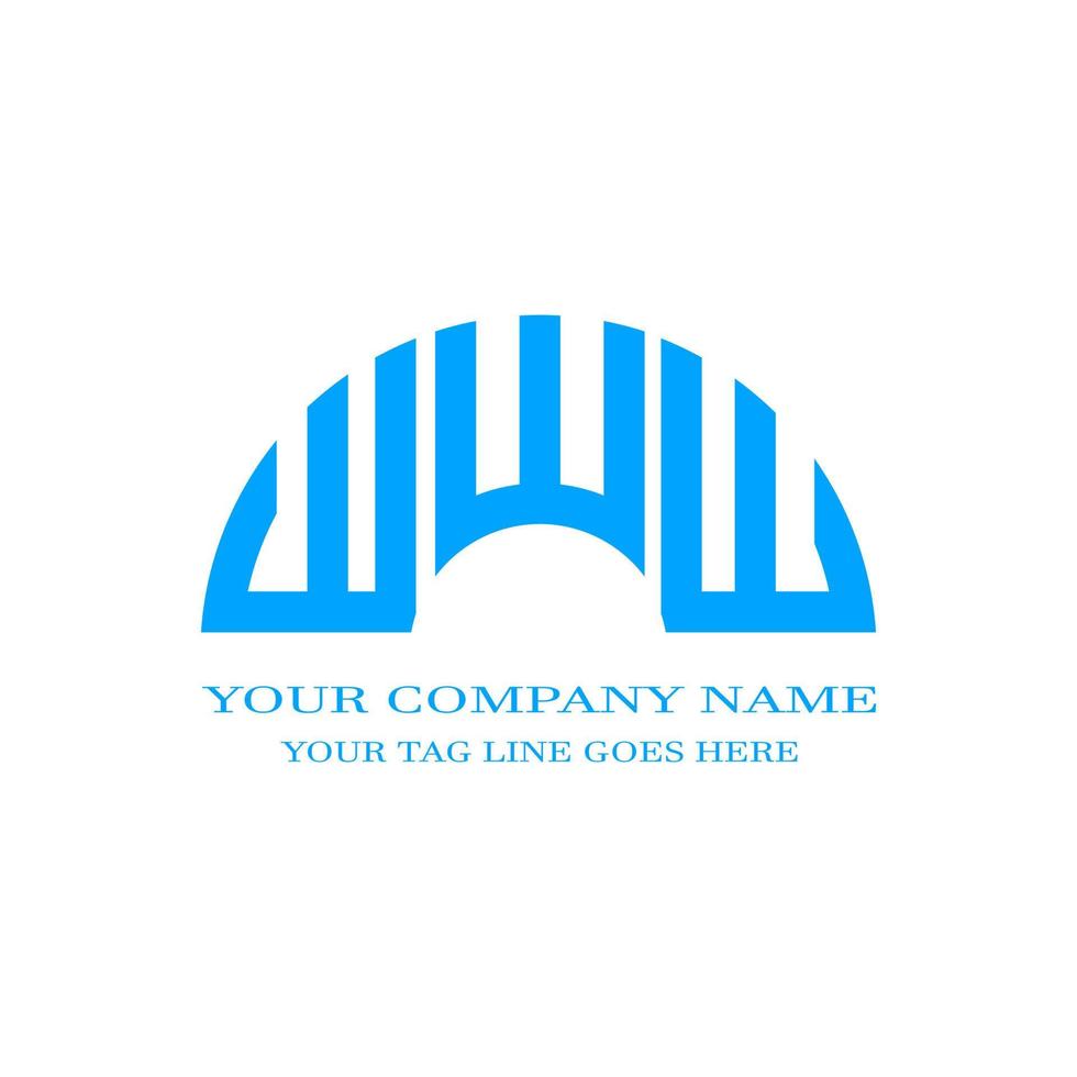 Diseño creativo del logotipo de la letra www con gráfico vectorial vector