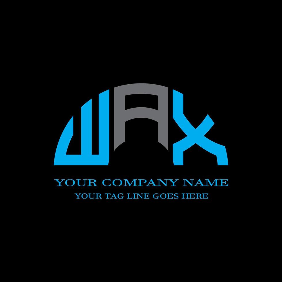 WAX letter logo creative design with vector graphic