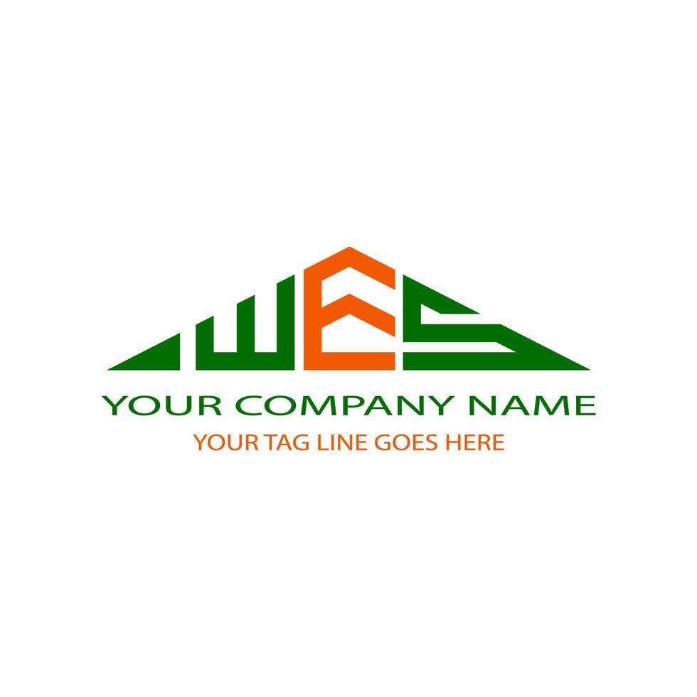 WES letter logo creative design with vector graphic