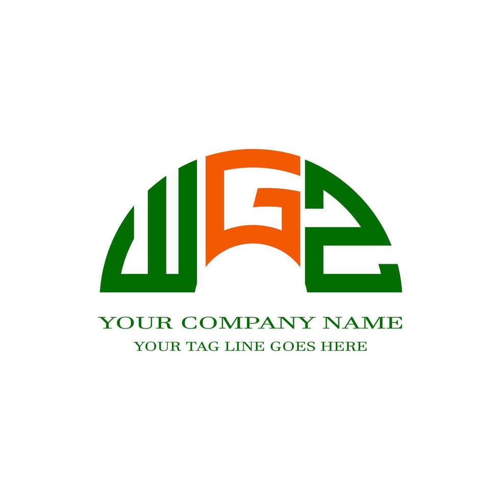 WGZ letter logo creative design with vector graphic