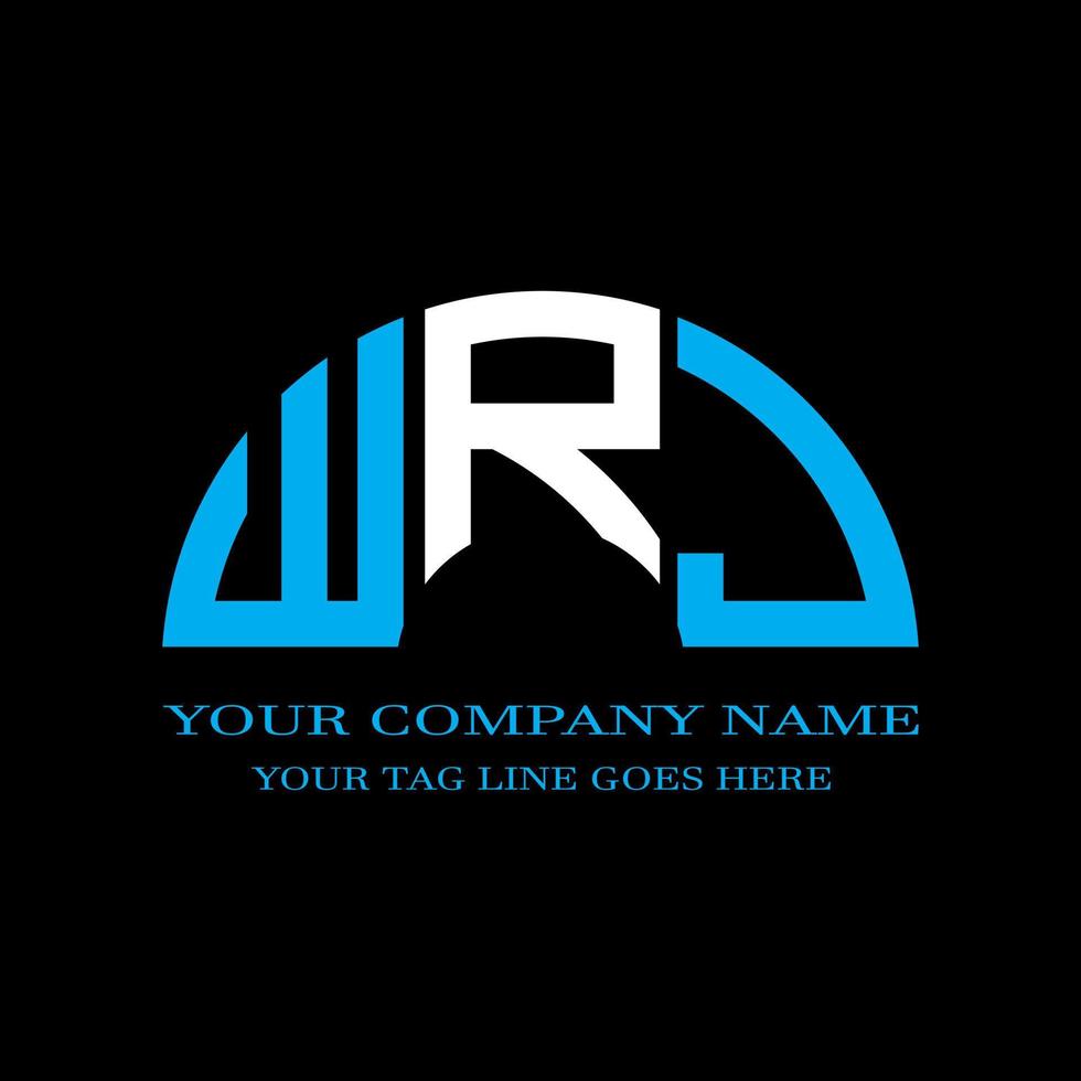 WRJ letter logo creative design with vector graphic