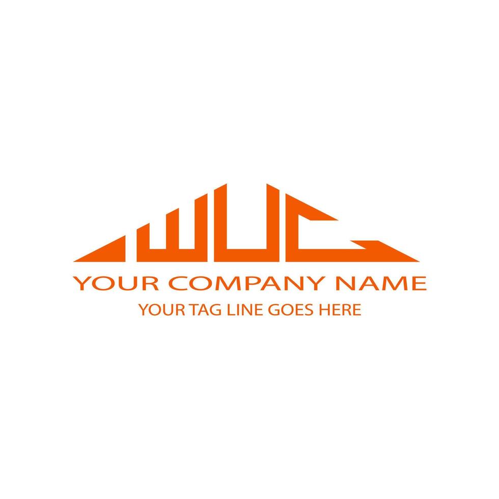 WUC letter logo creative design with vector graphic