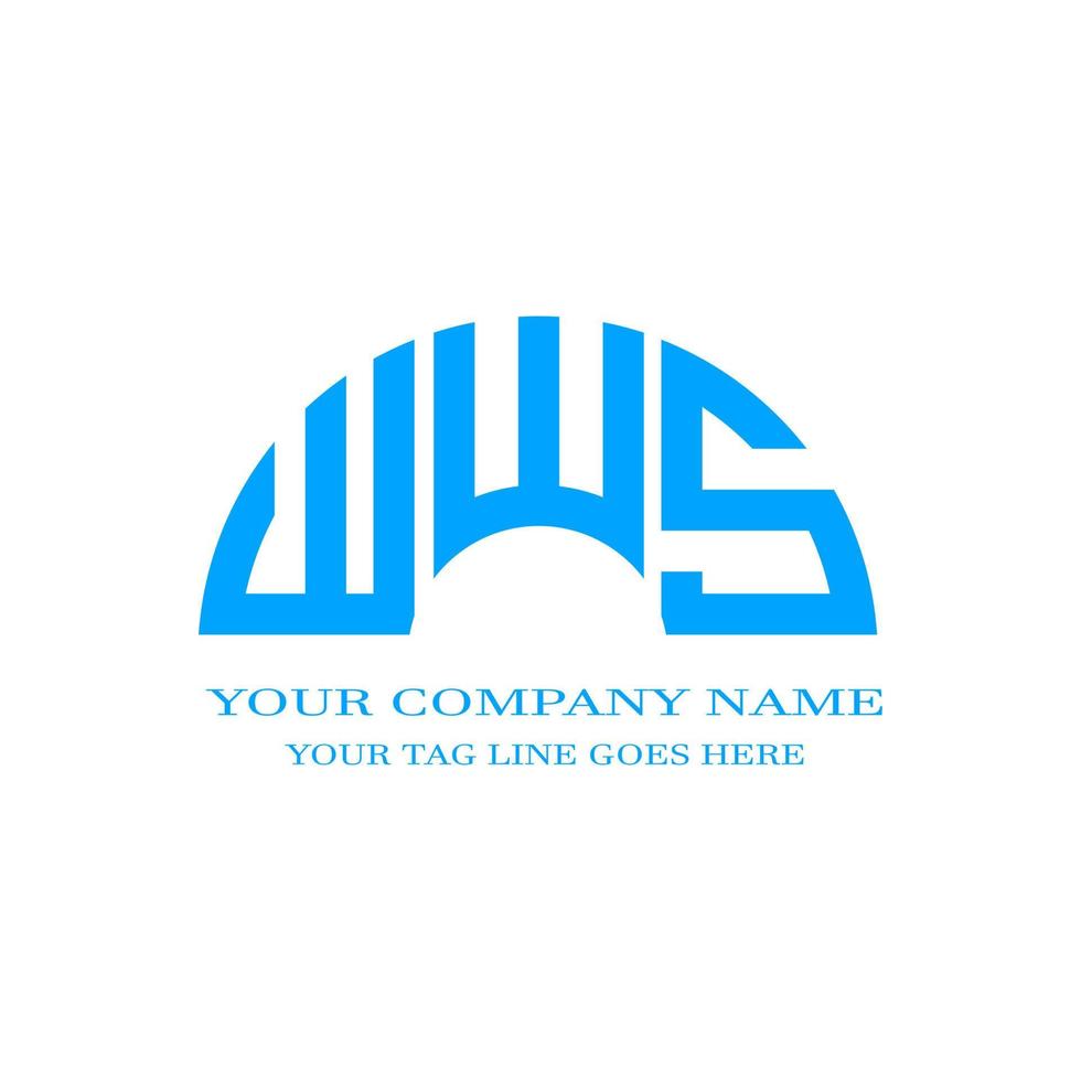 WWS letter logo creative design with vector graphic