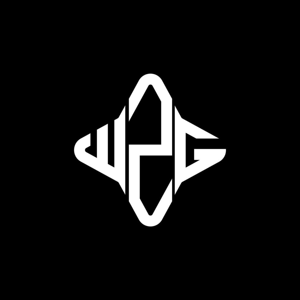 diseño creativo del logotipo de la letra wzg con gráfico vectorial vector
