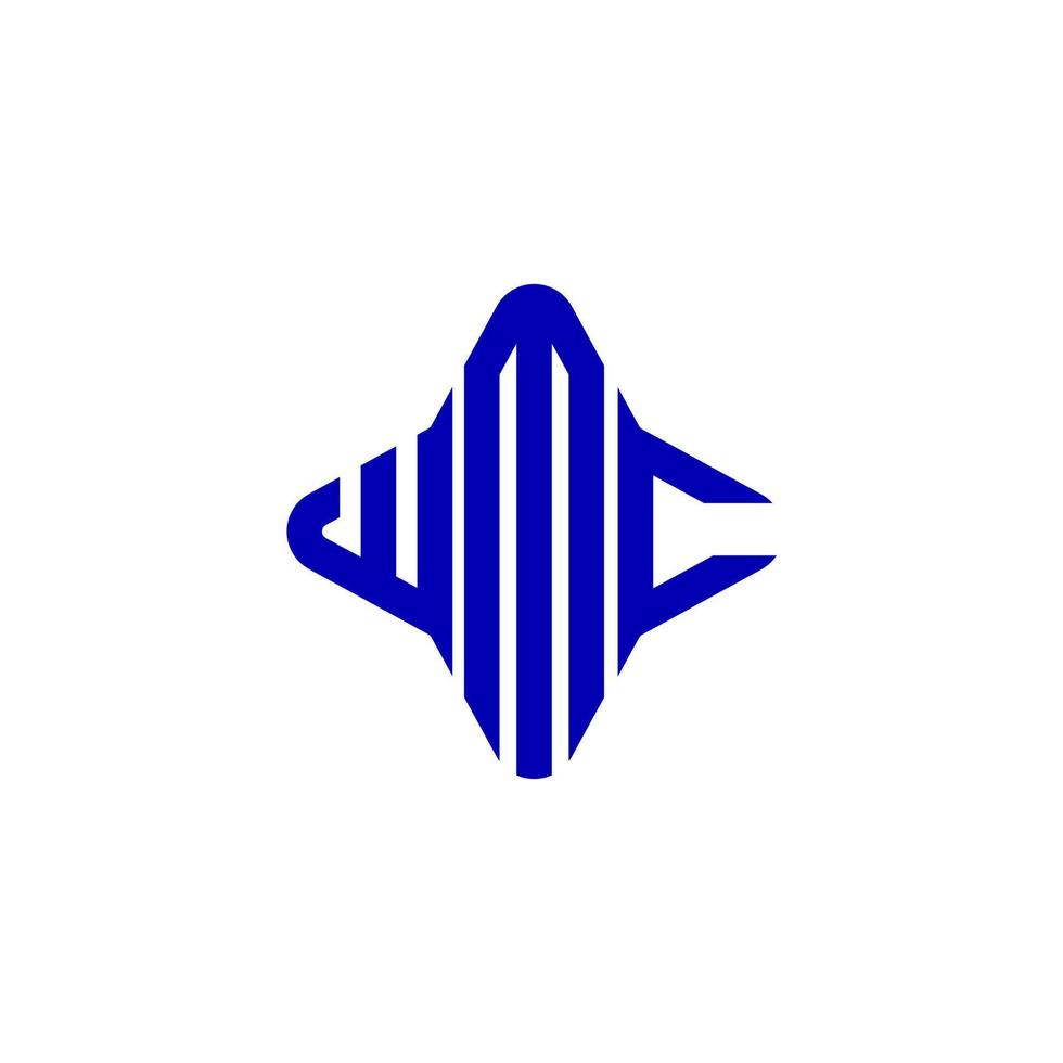 diseño creativo del logotipo de la letra wmc con gráfico vectorial vector