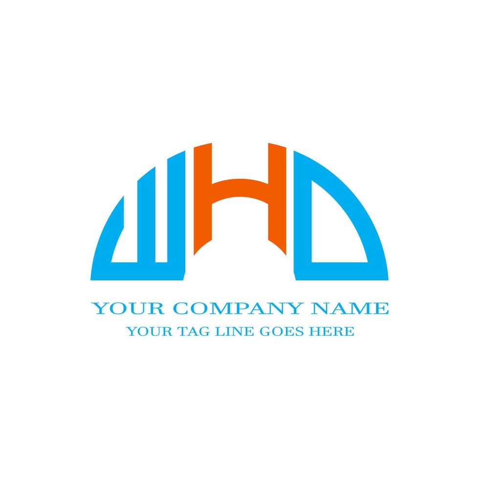 WHD letter logo creative design with vector graphic