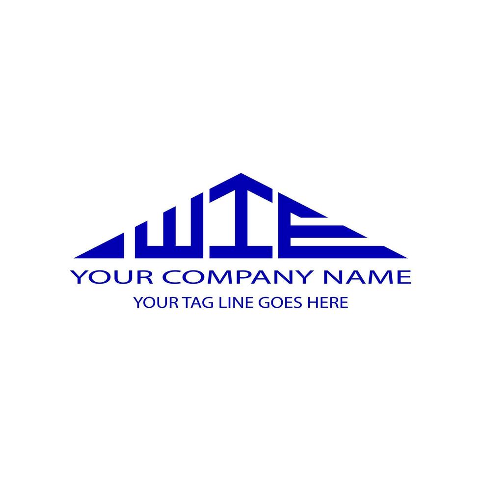 WIE letter logo creative design with vector graphic