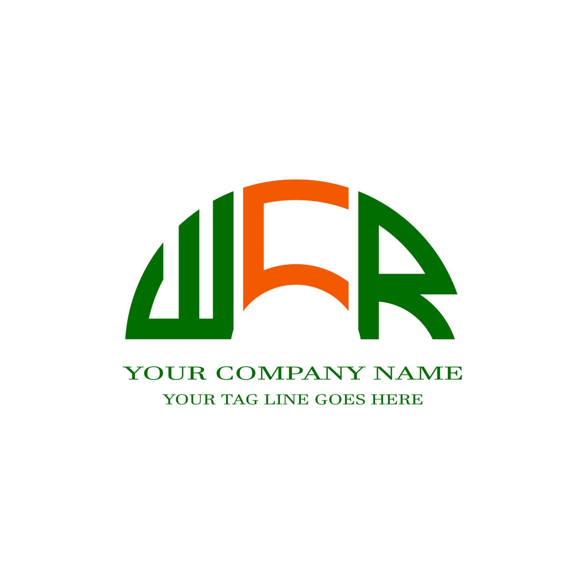 WCR letter logo creative design with vector graphic 8654594 Vector Art