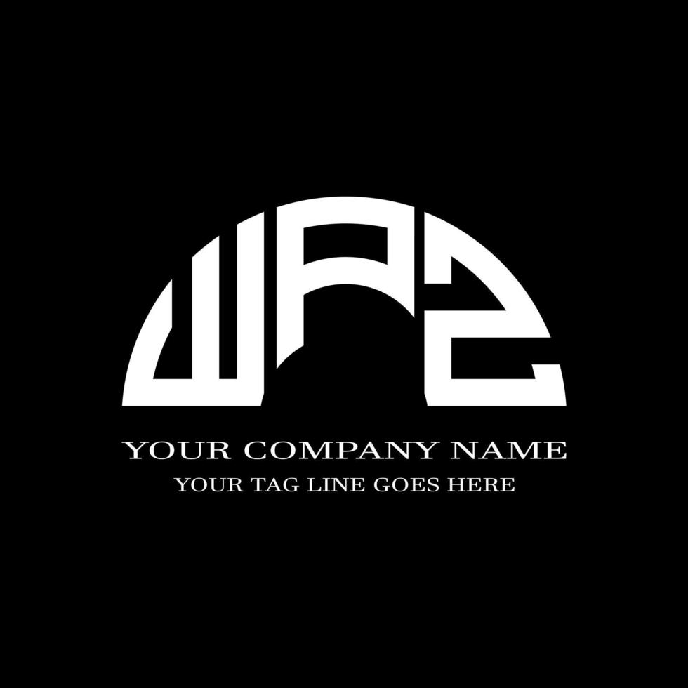 diseño creativo del logotipo de la letra wpz con gráfico vectorial vector
