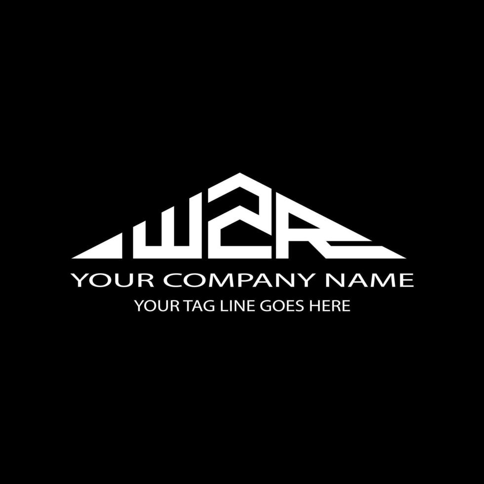 Diseño creativo del logotipo de la letra wzr con gráfico vectorial vector