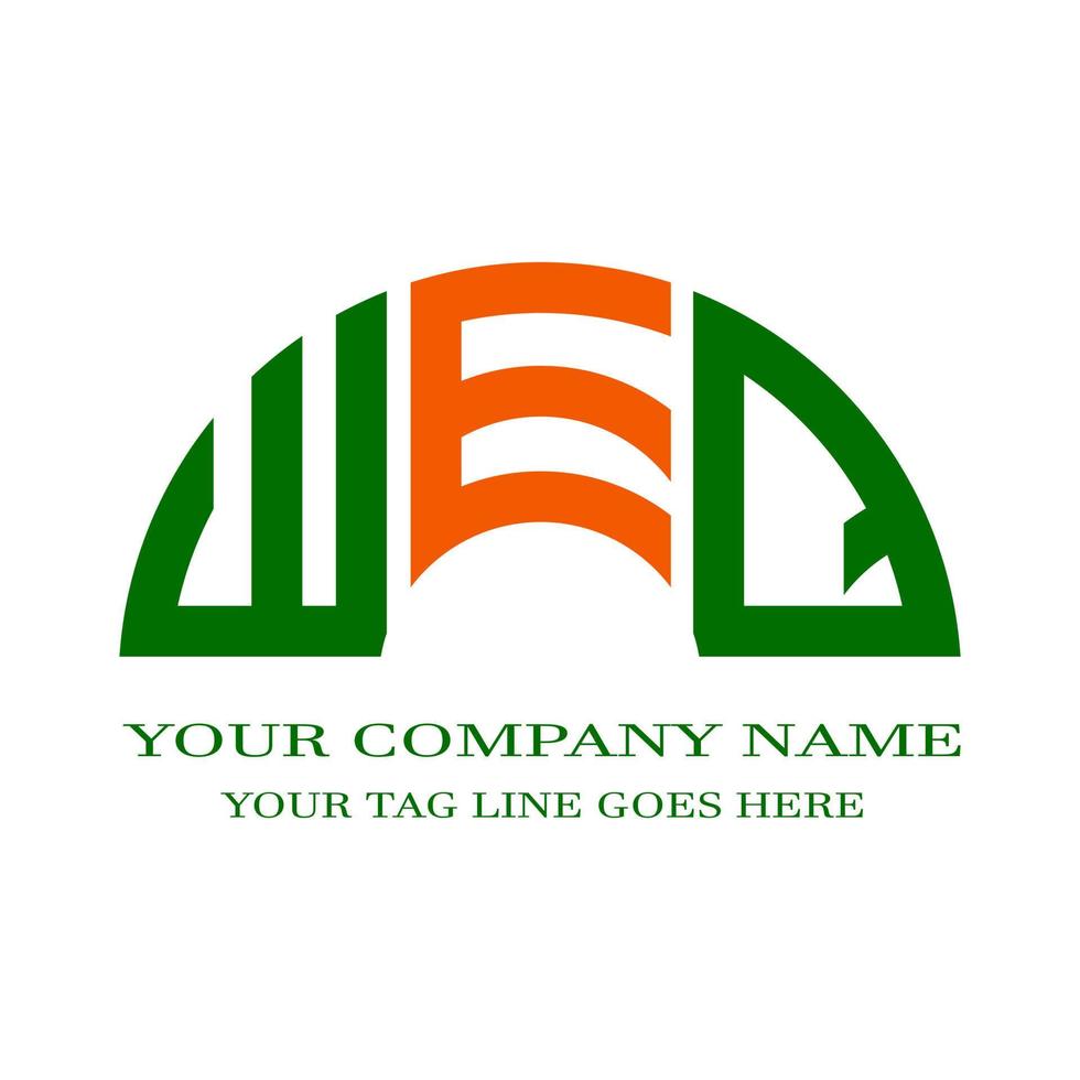 WEQ letter logo creative design with vector graphic