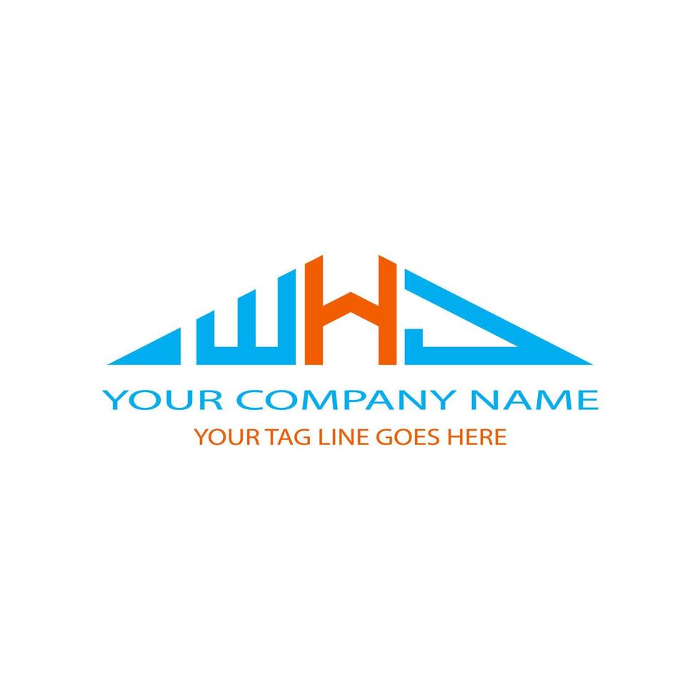 WHJ letter logo creative design with vector graphic