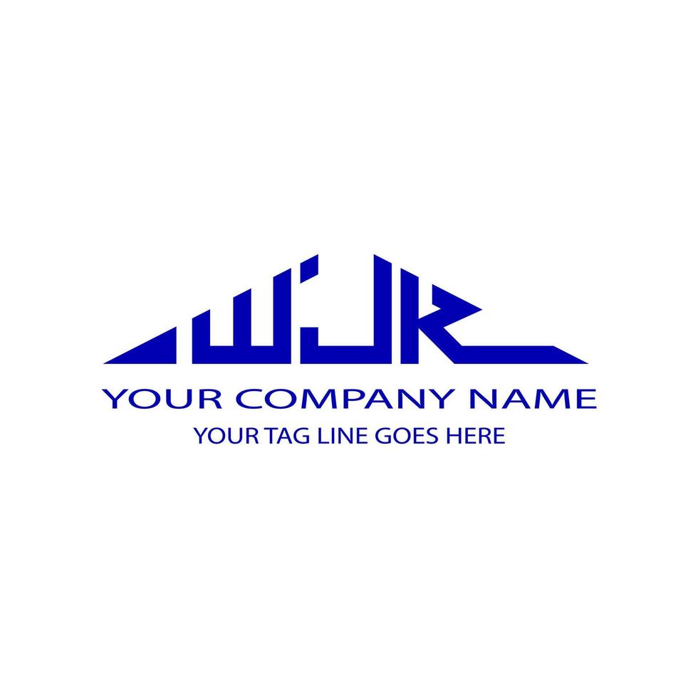 WJK letter logo creative design with vector graphic