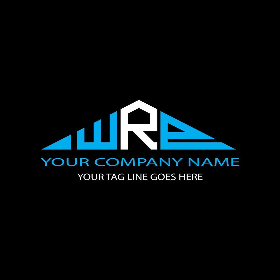 diseño creativo del logotipo de la letra wrp con gráfico vectorial vector