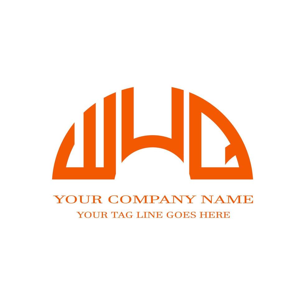 WUQ letter logo creative design with vector graphic