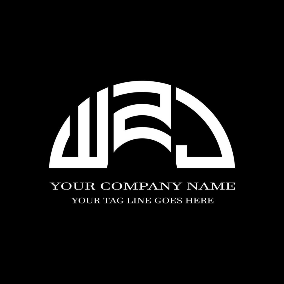 WZJ letter logo creative design with vector graphic
