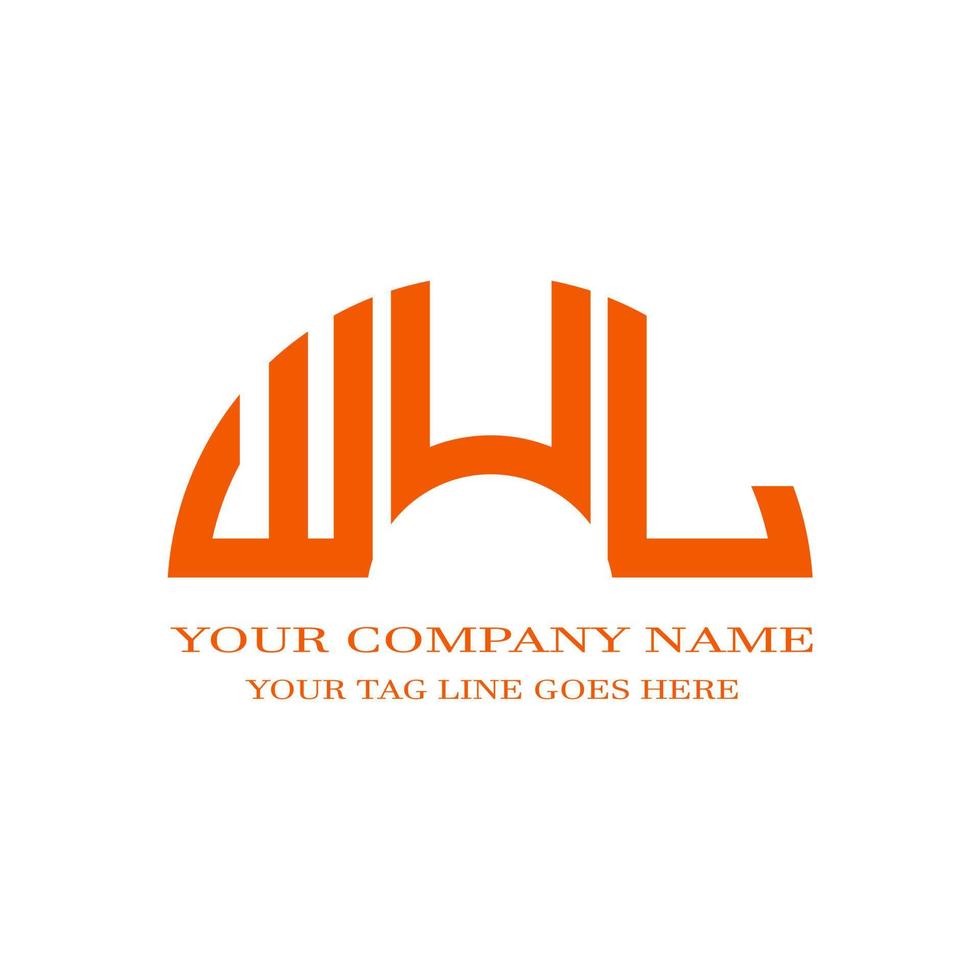 WUL letter logo creative design with vector graphic