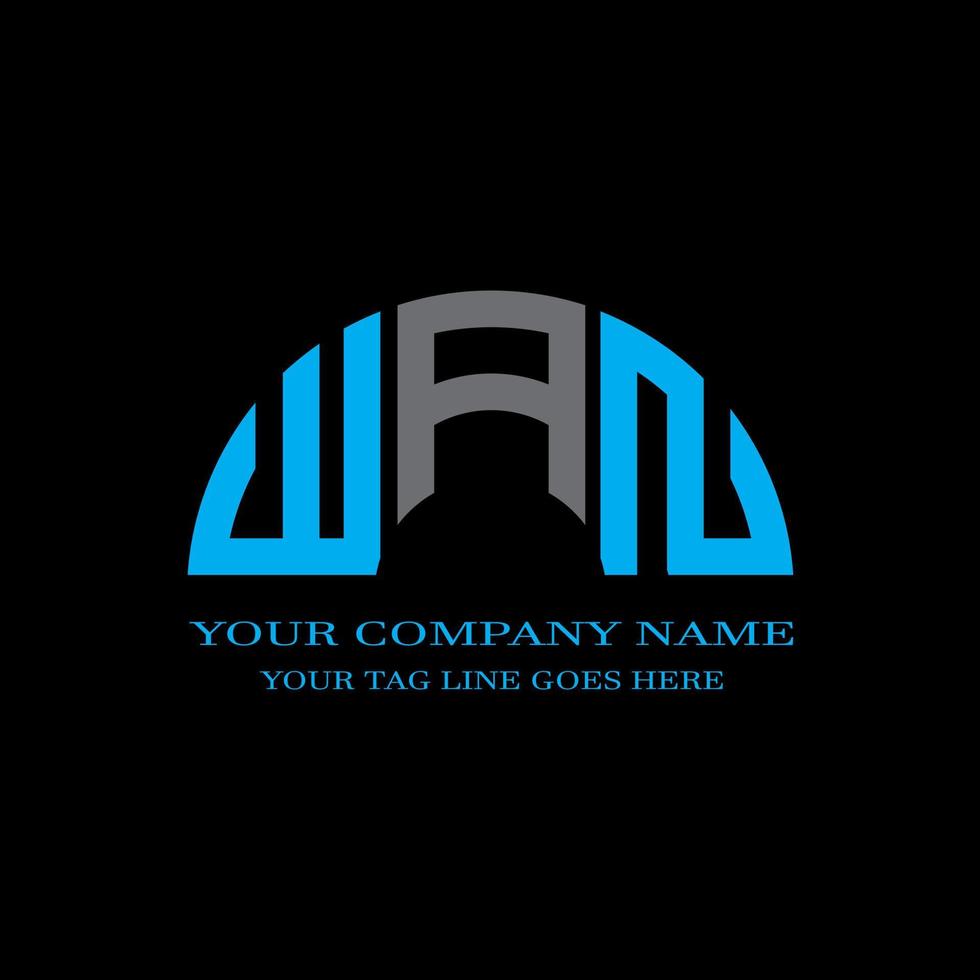 WAN letter logo creative design with vector graphic