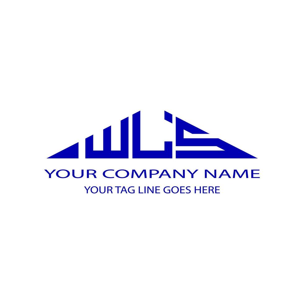 WLS letter logo creative design with vector graphic