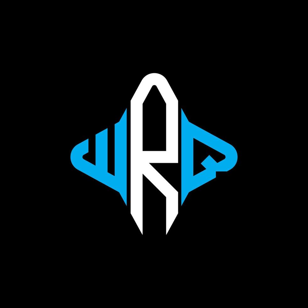 diseño creativo del logotipo de la letra wrq con gráfico vectorial vector