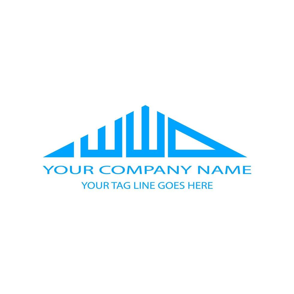 WWD letter logo creative design with vector graphic