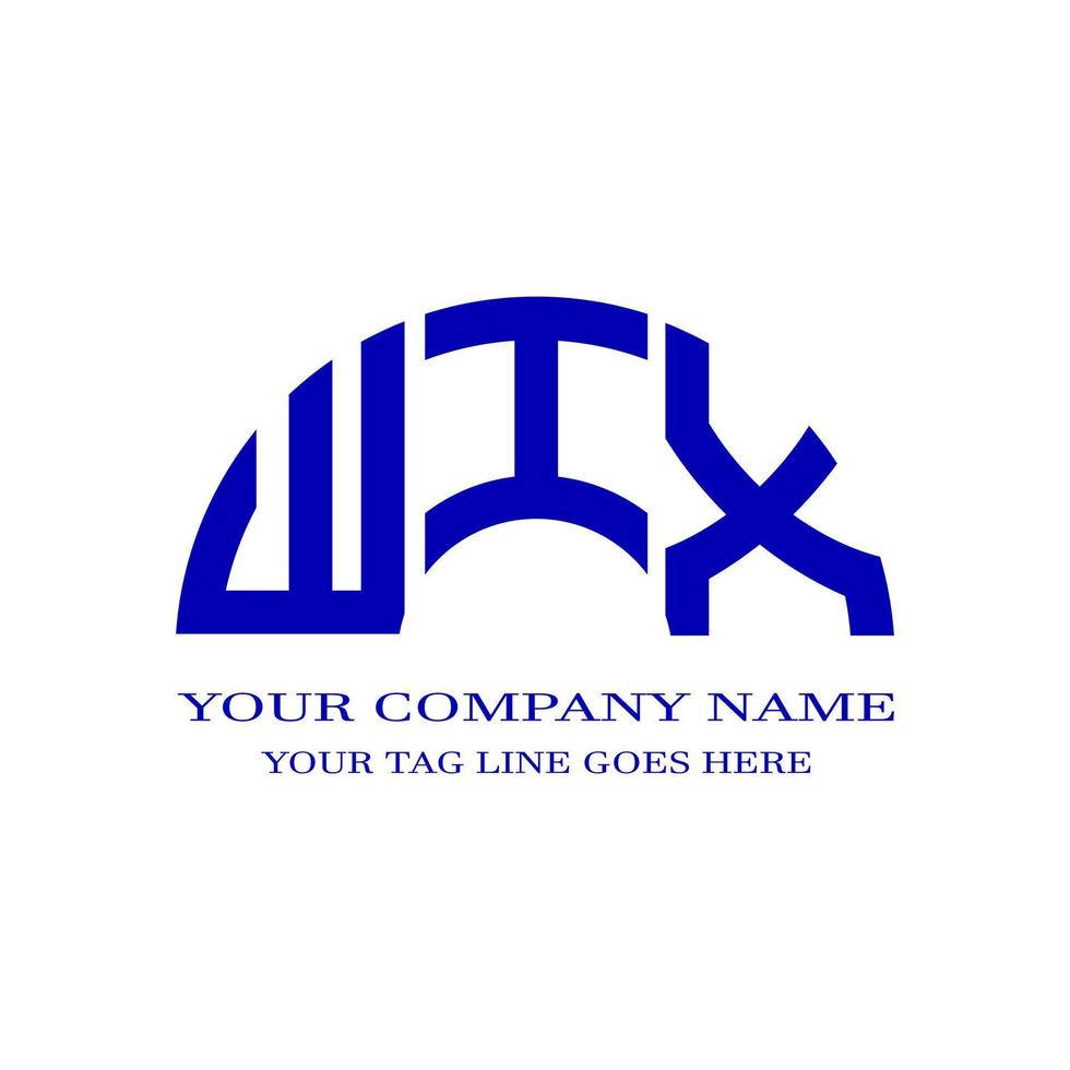 WIX letter logo creative design with vector graphic