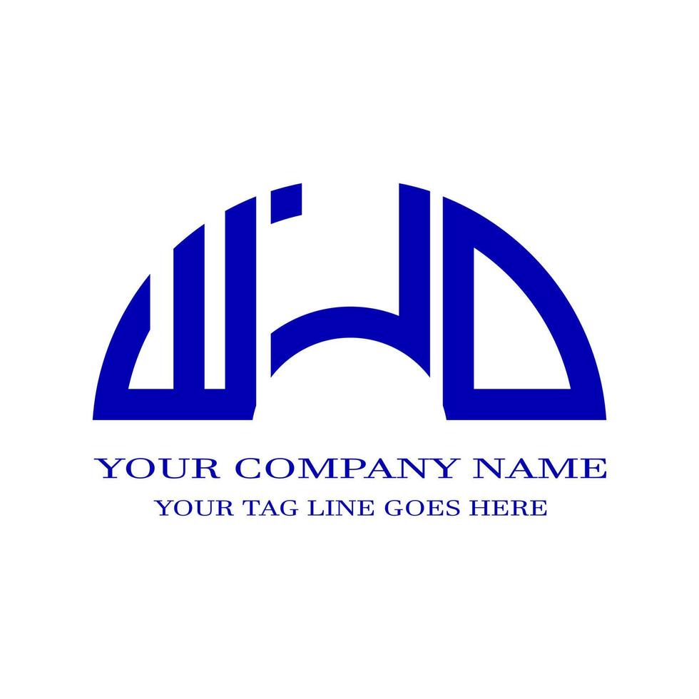 WJD letter logo creative design with vector graphic