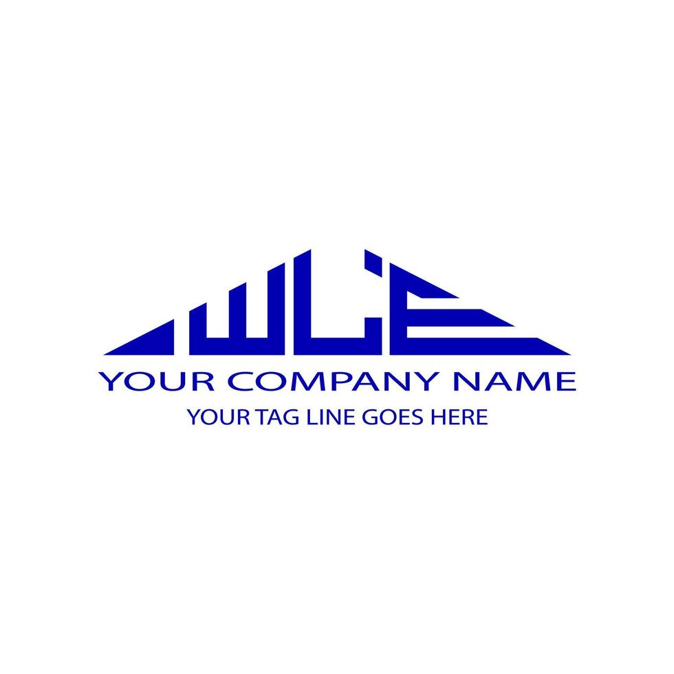 WLE letter logo creative design with vector graphic