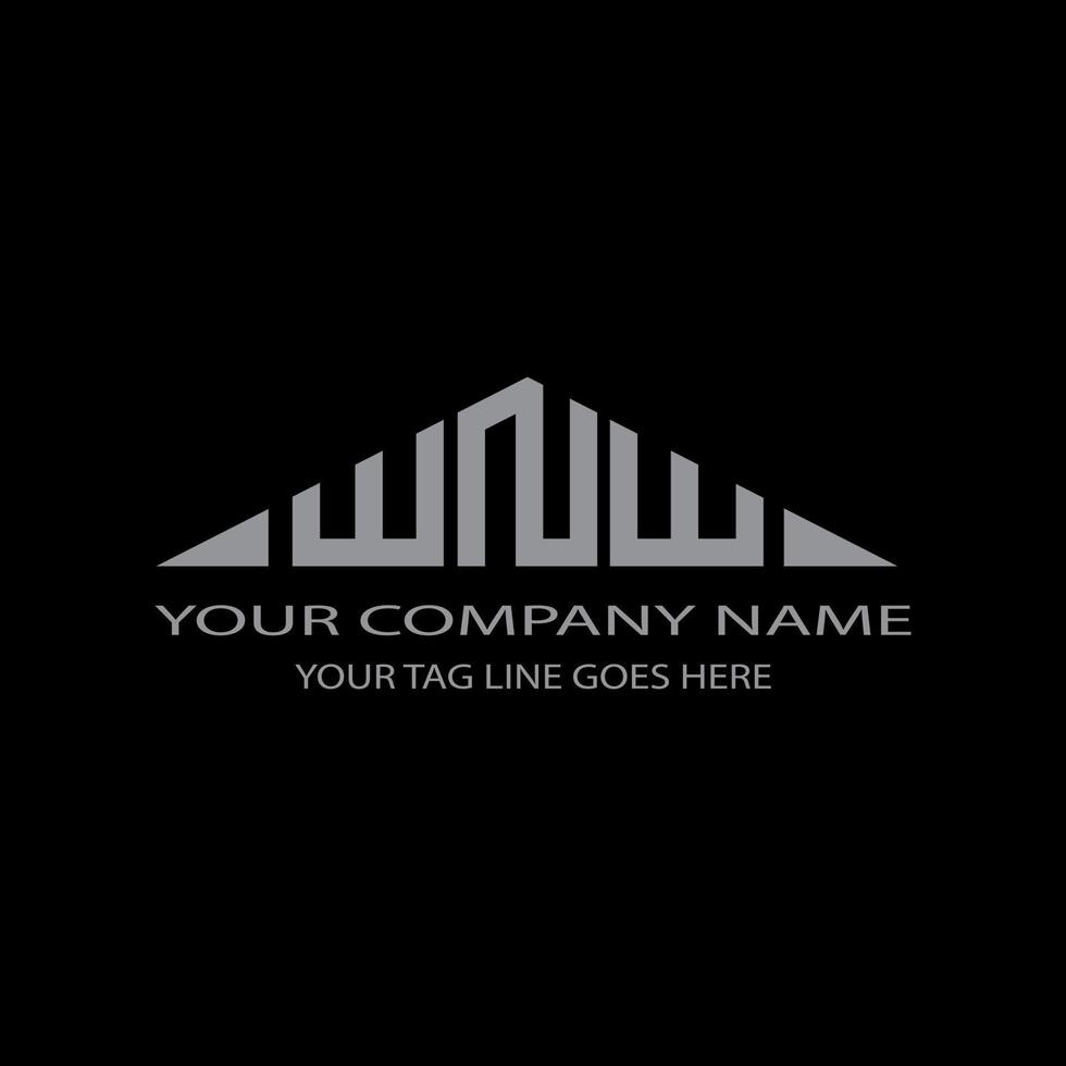 WNW letter logo creative design with vector graphic