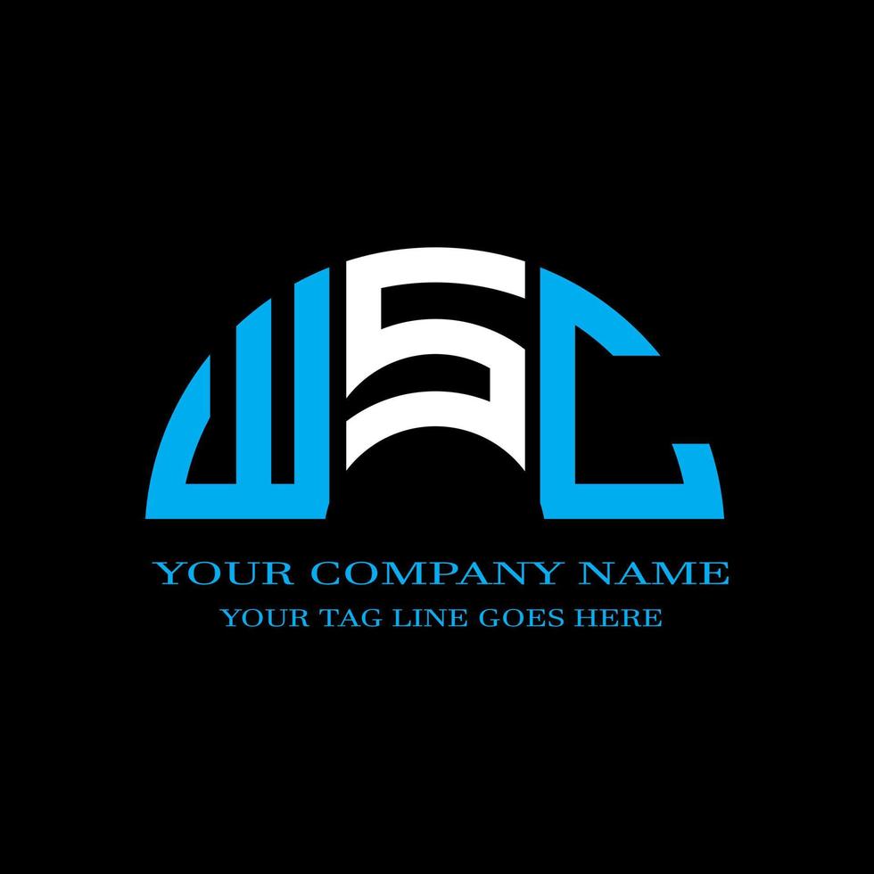 WSC letter logo creative design with vector graphic