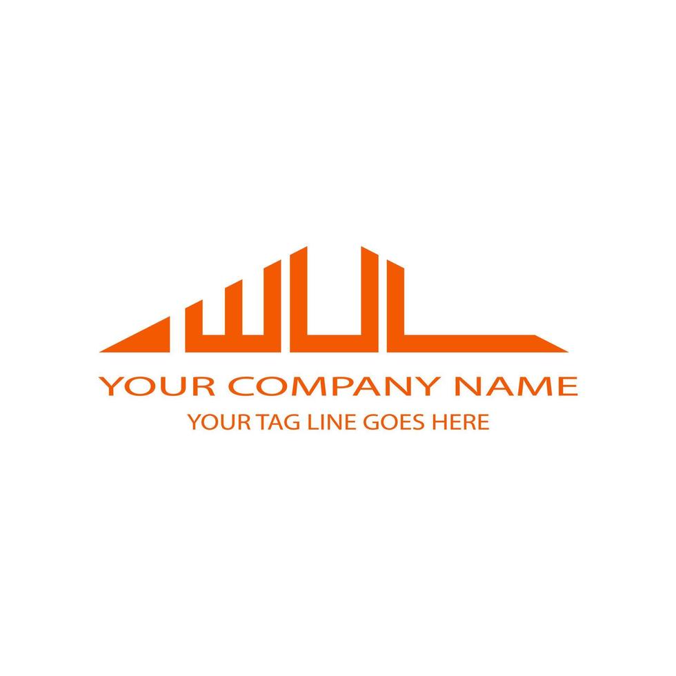 WUL letter logo creative design with vector graphic