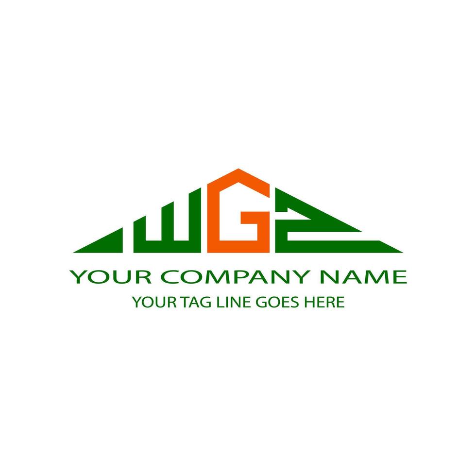 WGZ letter logo creative design with vector graphic