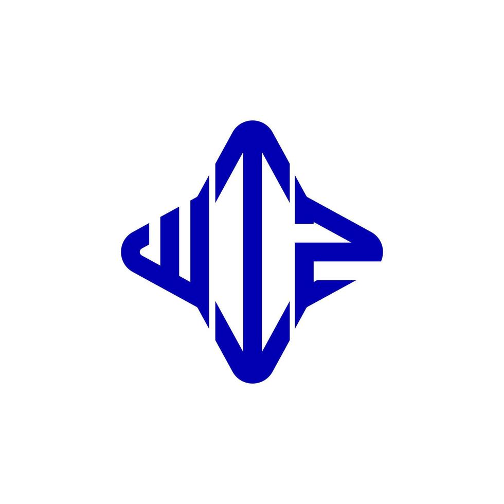 wiz letter logo diseño creativo con gráfico vectorial vector