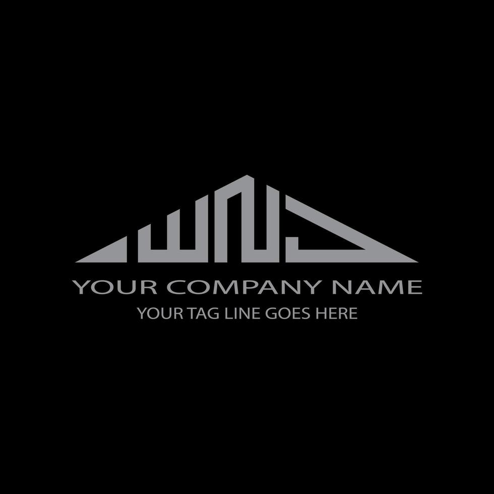 WNJ letter logo creative design with vector graphic