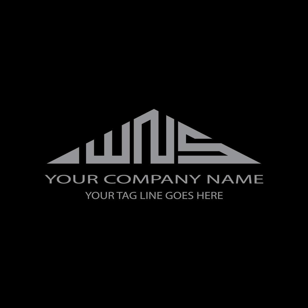 WNS letter logo creative design with vector graphic