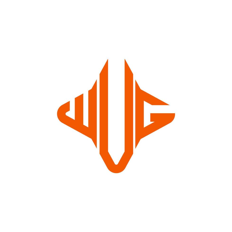 diseño creativo del logotipo de la letra wug con gráfico vectorial vector