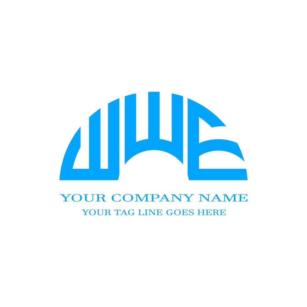 diseño creativo del logotipo de la letra wwe con gráfico vectorial vector
