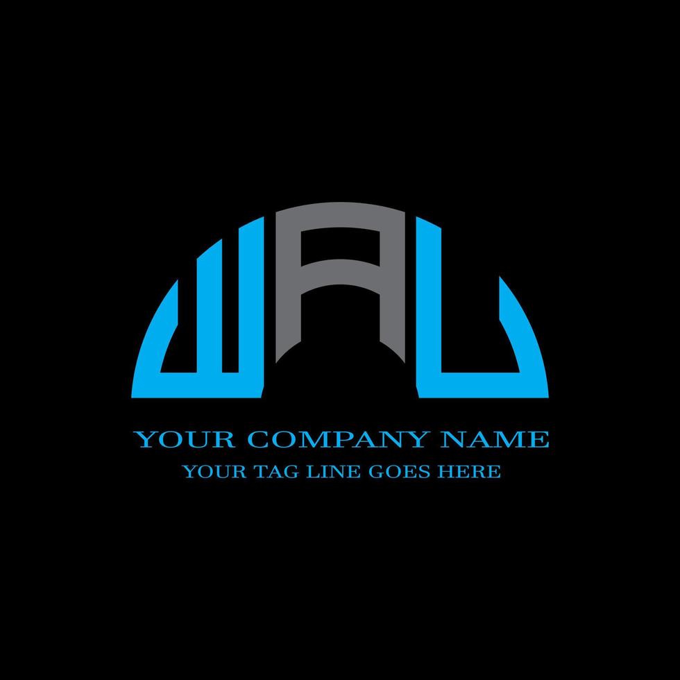 WAU letter logo creative design with vector graphic