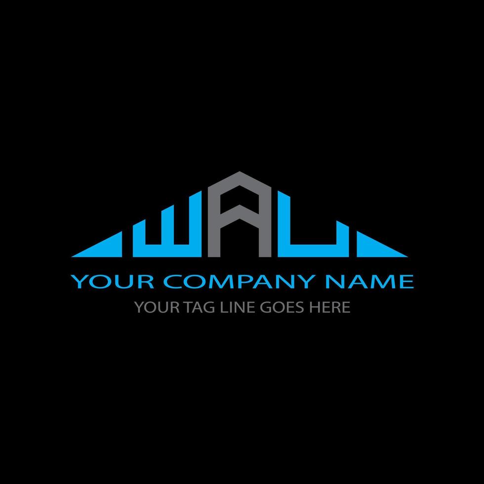 WAU letter logo creative design with vector graphic